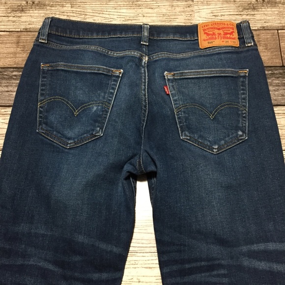 Levi’s 514 Straight Jeans Men’s 34x30 Med Wash Blue Denim Stretch (Read Desc) - Picture 12 of 13